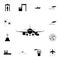 airplane with gangway icon. Detailed set of Airport icons. Premium quality graphic design sign. One of the collection icons for we