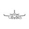 airplane with gangway icon. Element of cyber security for mobile concept and web apps icon. Thin line icon for website design and