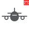 Airplane glyph icon