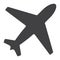 Airplane glyph icon, web and mobile, flight mode