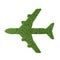 Airplane grass icon on white background