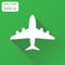 Airplane icon. Business concept plane aircraft pictogram. Vector