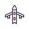 Airplane icon duocolor maroon navy colour military symbol perfect