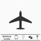 Airplane icon flat