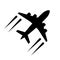 Airplane icon in flat style. Plane symbol