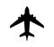 Airplane icon illustrated in vector on white background