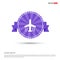 Airplane icon - Purple Ribbon banner