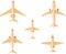 Airplane icon set