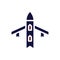 Airplane icon solid maroon navy colour military symbol perfect.(Multiple values