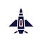 Airplane icon solid maroon navy colour military symbol perfect.(Multiple values