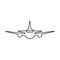 Airplane icon, two airplanes, vector illustration