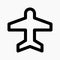 airplane icon vector. flight mode sign for smartphone button interface