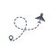 Airplane icon. vector symbol on white background