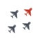 Airplane icon. vector symbol on white background