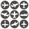 Airplane icons vector