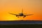 Airplane landing airport sun sunset vacation holidays travel traveling plane