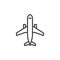 Airplane line icon