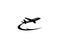 Airplane logos with speed fly template icon