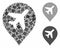 Airplane marker Composition Icon of Uneven Items