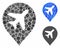 Airplane marker Mosaic Icon of Circles