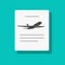 Airplane mode switched on phone and person man hand vector, air plane cellphone smartphone notice, cellular telephone flight info