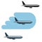 Airplane. A passenger aircraft. Airlines vector illustration