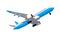 Airplane plane isolated side view flying travel travelling