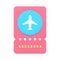 Airplane plane travel coupon passenger pass ticket departure arriving information 3d icon vector