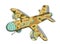 Airplane Png Transparent background WW2 military aircraft with desert camo body paint