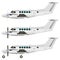 Airplane. Private passenger small aircraft. High detailed flying private airplane.