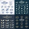 Airplane Retro Labels Construction Bundle. Plane Propellers Logos Set with Wings Symbols, Shields Icons and Decorative