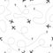 Airplane routes with dotted line, seamless pattern