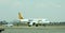 An airplane running on runway at Tan Son Nhat airport in Saigon, Vietnam