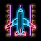 Airplane On Runway Airport neon glow icon illustration