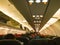 Airplane `s interior , aircraft `s flight boarding passenger to