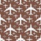 Airplane seamless pattern background vector illustration top view plane and aircraft transportation travel way design