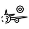 Airplane service icon, outline style