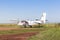 Airplane service in Maasai Mara Park in Kenya