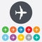 Airplane sign. Plane symbol. Travel icon.