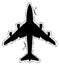 Airplane silhouette cut