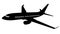 Airplane silhouette. Vector illustration.
