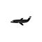 Airplane solid icon, navigation and air transport