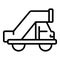 Airplane stairs icon outline vector. Airport truck