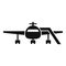 Airplane stairs icon simple vector. Airport support