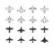 Airplane symbols set. Aircraft, plane icons or signs concept.