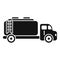 Airplane tank truck icon simple vector. Ground airport