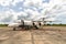 Airplane to check before taking off at Siargao Airport, Siargao, Philippines, Apr 26, 2019