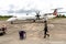 Airplane to check before taking off at Siargao Airport, Siargao, Philippines, Apr 26, 2019