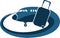 Airplane tourist logo