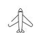 Airplane transport commercial line style icon